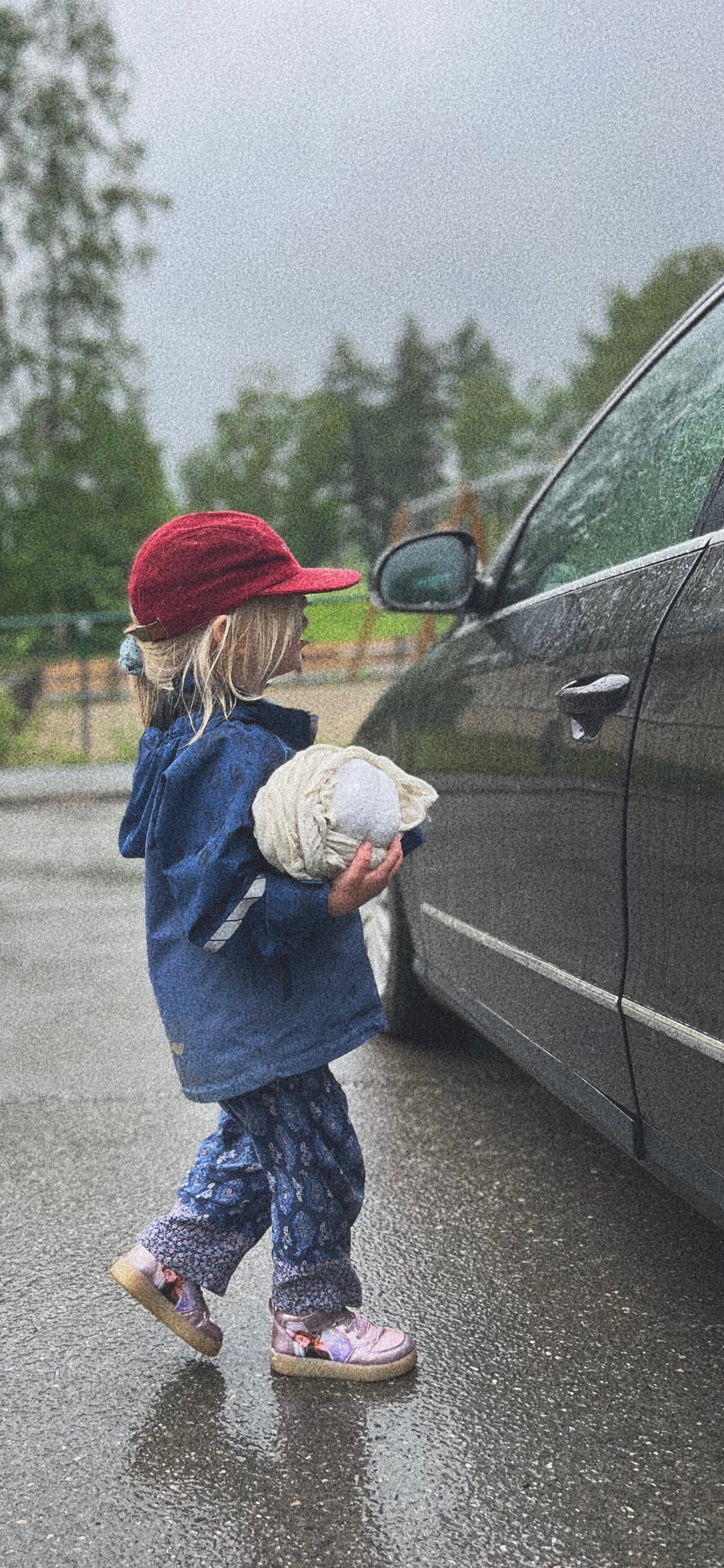 Lägerkepan fempanel röd